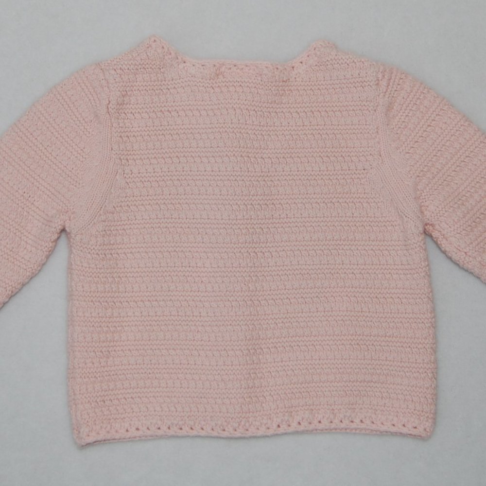 Lullaby Club Girls Infant 9M, Blush Pink, Cotton, Button Down Knit Cardigan - Picture 4 of 8